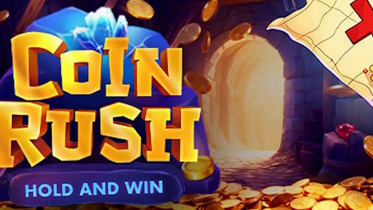 Isang visual na representasyon ng Coin Rush slot game na nagpapakita ng 3x3 grid at mga barya.